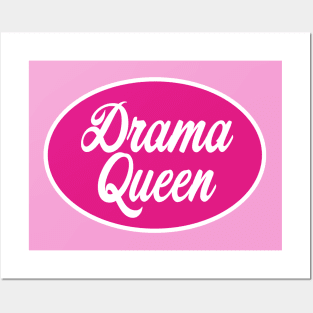 Drama Queen - Diva Princess Oval Dark Pink Posters and Art